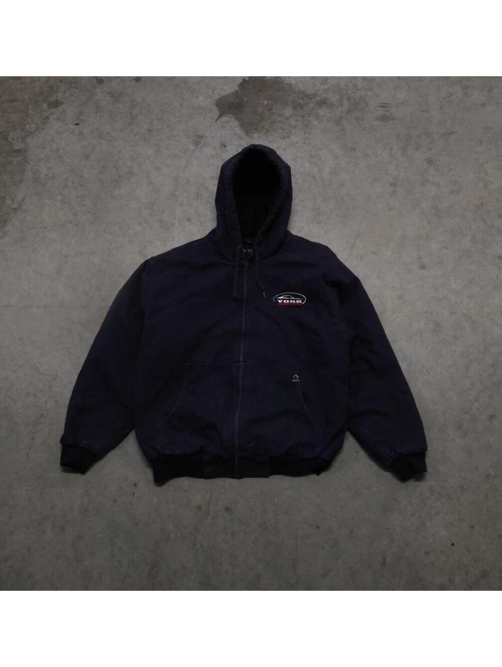 Dri Duck Traders Jacket Men’s Large Navy Canvas Hooded Insulated Work Coat